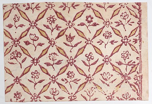 Sheet with red floral pattern
