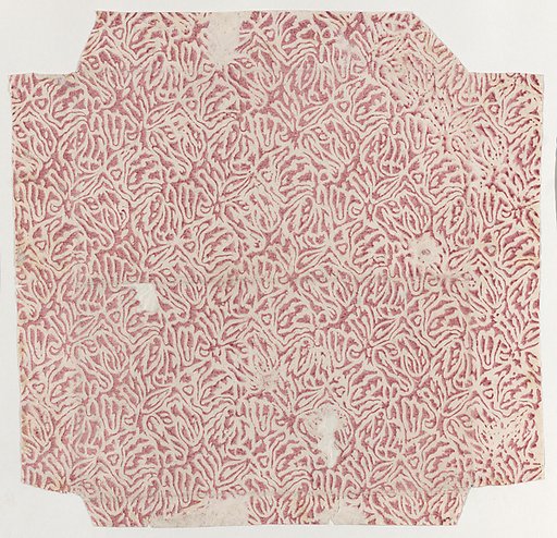 Sheet with red abstract pattern