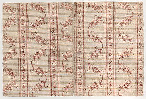 Book cover with stripe and floral pattern