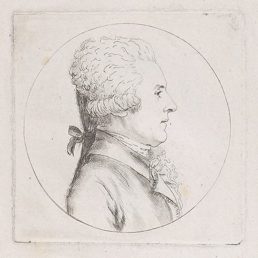 Portrait of a man to right