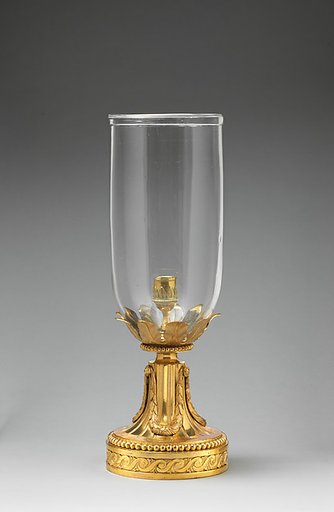 Candlestand (flambeau de jardin) with shade (one of a pair)