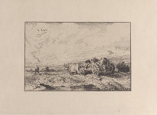 Landscape with a Cart Pulled by Oxen