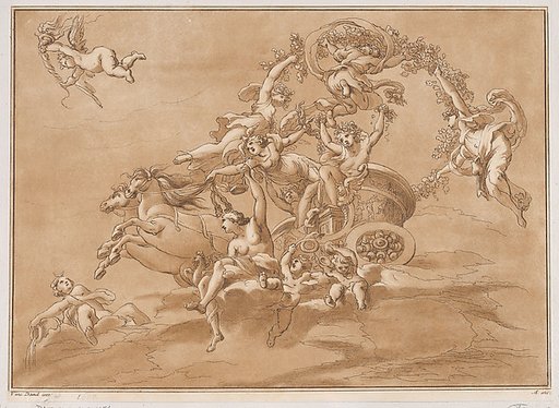 A goddess in a chariot