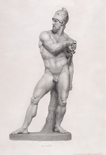 Ajax, front view, from "Oeuvre de Canova: Recueil de Statues..."