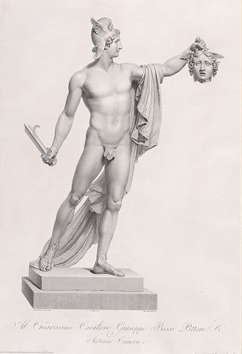 Perseus with the head of Medusa, from "Oeuvre de Canova: Recueil de Statues..."