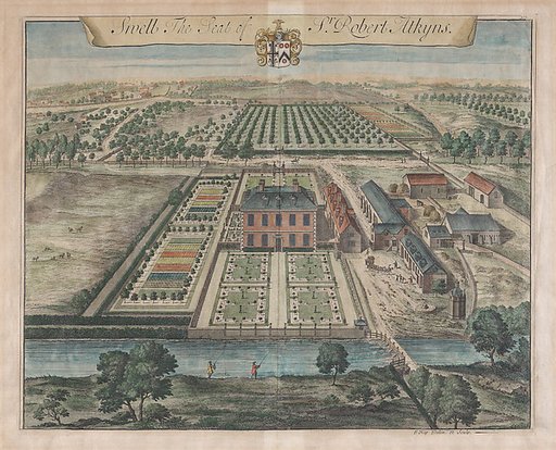 Swell, The Seat of Sir Robert Atkyns, plate 371 from "The Ancient and Present State of Gloucestershire"