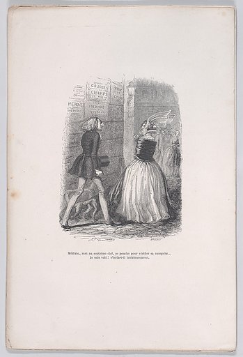 Mèderic, delighted in the seventh heaven, leans over to check his conquest..., from "Little Miseries of Human Life"