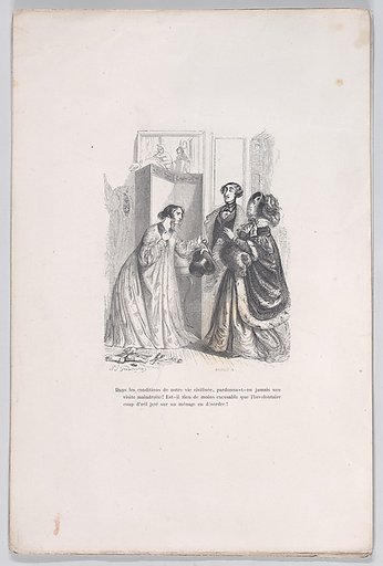 Did anyone ever forgive an awkward visit?, from "Little Miseries of Human Life"