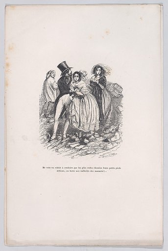 Do you see me reduced to driving by the roughest paths their little delicate feet, in the grip of the mockery of the leaders?, from "Little Miseries of Human Life"
