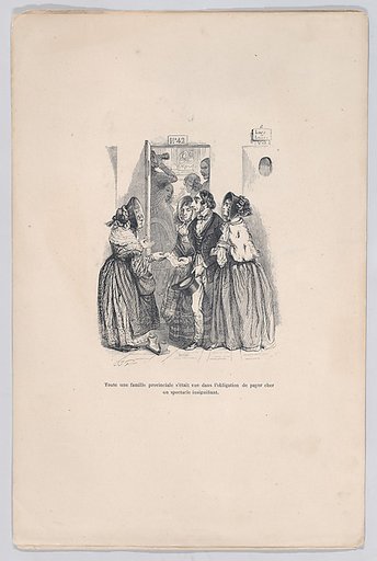 A provincial family was forced to pay a high price for an insignificant show, from "Little Miseries of Human Life"