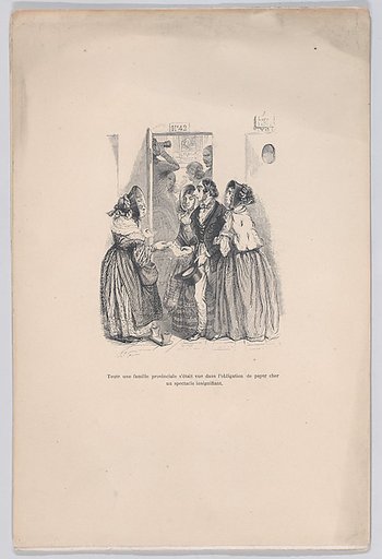 A provincial family was forced to pay a high price for an insignificant show, from "Little Miseries of Human Life"