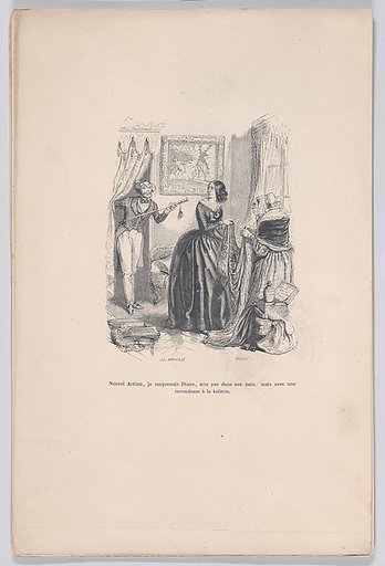 New Actaeon, I surprised Diana, not in her bath but with a dealer in the bathroom, from "Little Miseries of Human Life"