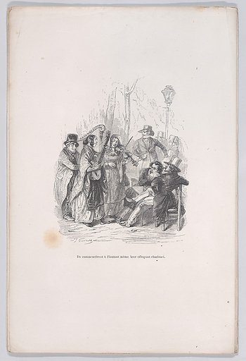 They began at once their frightful charivari, from "Little Miseries of Human Life"