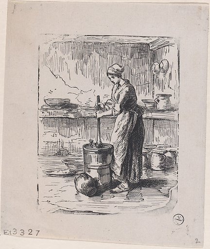 Woman Churning