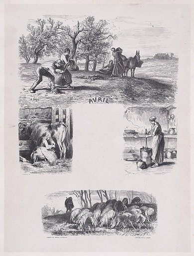 April, from  "Album of Rustic Subjects"