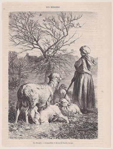 Une Bergère, from "Le Magasin Pittoresque"