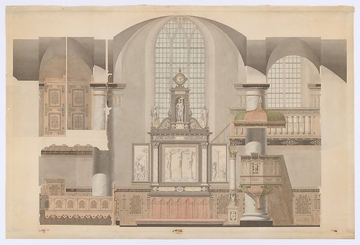 Elevation of the Altar Wall in the Royal Chapel at Kronborg Castle, Denmark