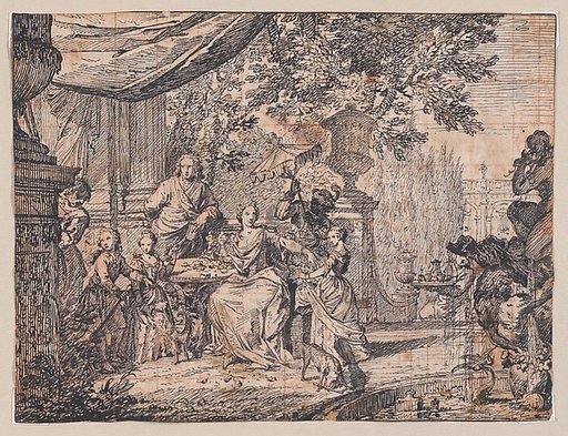 A  Family Gathering on a Terrace