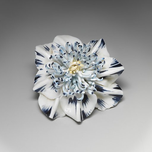 Porcelain flower (one of a set of nine)