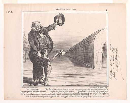 Mr. Prudhomme: – My son, salute this monument..., from L'Exposition Universelle