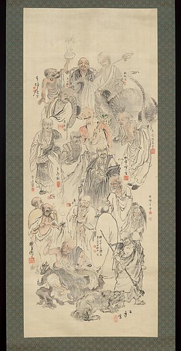 Collaborative Painting of Sixteen Arhats