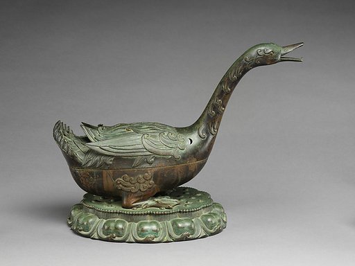 Incense burner in the shape of a goose