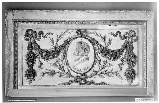 Modern copy of a panel for a decorative frieze with portrait of Carracci (from an original set of six)