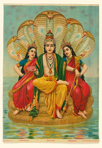 Vishnu and the divine serpent (Shesh Narayana)