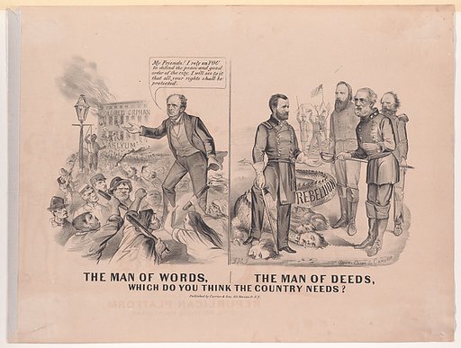 The Man of Words, The Man of Deeds, Which Do You Think the Country Needs?