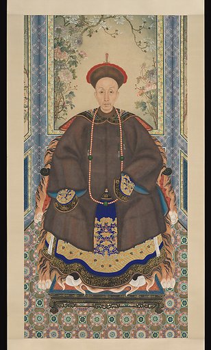 Portrait of a man in court robes with fur surcoat