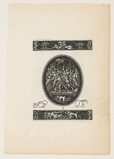 Oval Watch Case with the Abduction of Helen of Troy (?), from a Series of Six Designs for Watch Cases