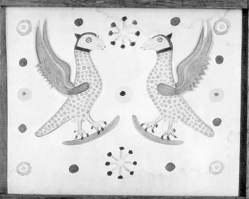Drawing of Two Confronted Griffons