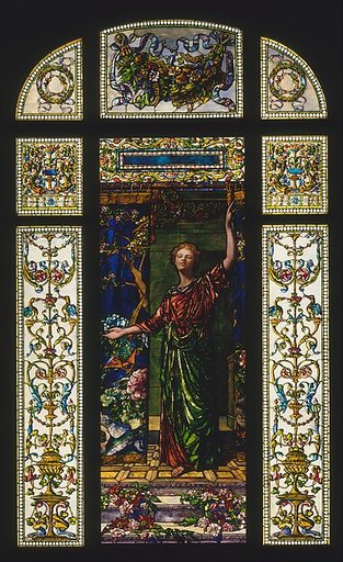 Welcome: Stained Glass Window from the Mrs. George T. Bliss House, New York