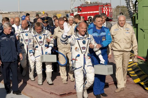 Expedition 21 Crew Prepares For Launch