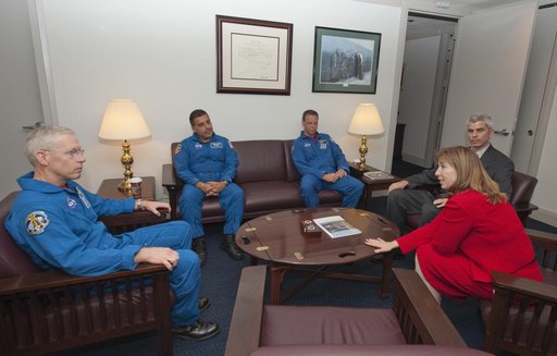 STS-128 Administrator Visit