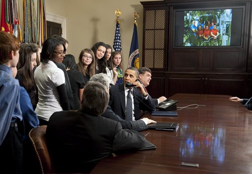 President Obama Calls International Space Station