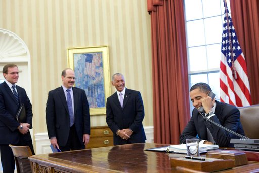 Obama Speaks to ISS and STS-133 Crews