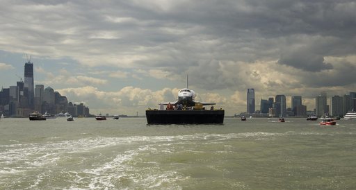 Space Shuttle Enterprise Move to Intrepid