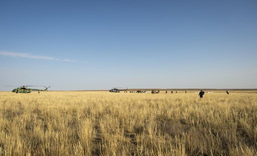 Expedition 36 Soyuz TMA-08M Landing