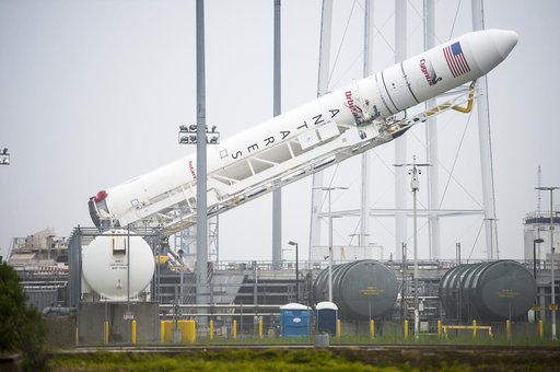 Antares Rocket Erection