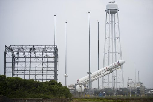 Antares Rocket Erection