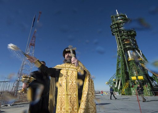 Expedition 42 Soyuz Blessing