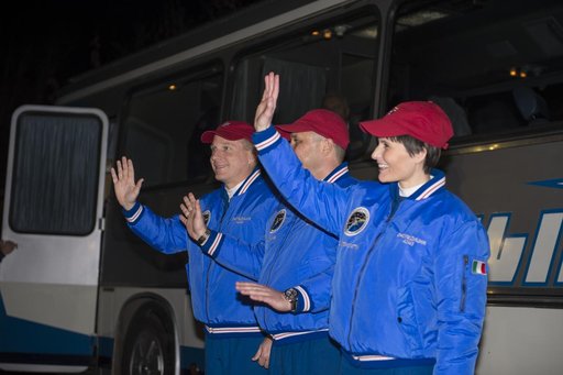 Expedition 42 Crew Departure