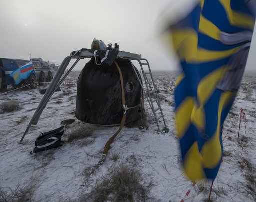 Expedition 42 Soyuz TMA-14M Landing