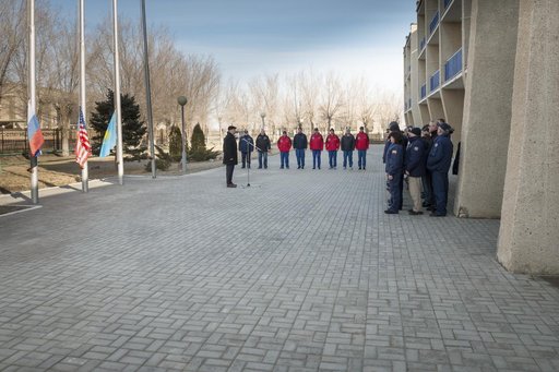Expedition 43 Flag Raising