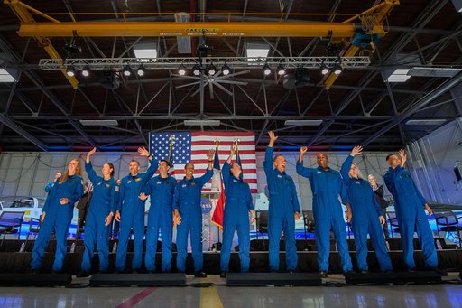 NASA announced its 2021 astronaut candidate class on Dec. 6, 2021. The 10 candidates, pictured here in an event at Ellington Field near NASAâ€™s Johnson Space Center in Houston are Nichole Ayers, Christopher Williams, Luke Delaney, Jessica Wittner, Anil M