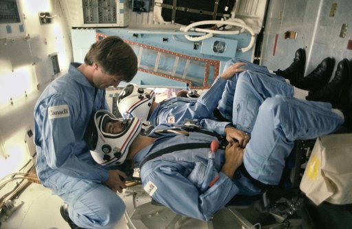 Payload specialists Marc Garneau and Paul Scully-Power in SMS
