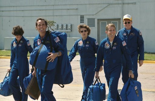 STS 41-G crew prepares to leave for KSC