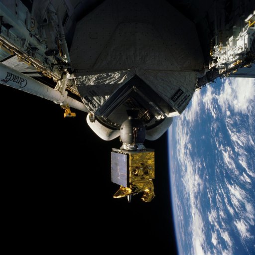 The American Satellite Company (ASC) satellite deployed from payload bay