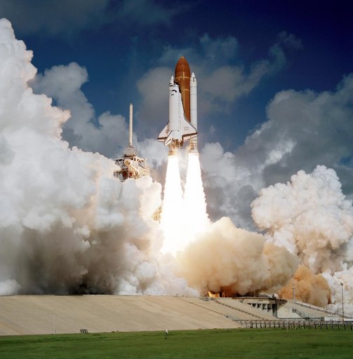 Liftoff of first flight of Atlantis and the STS 51-J mission